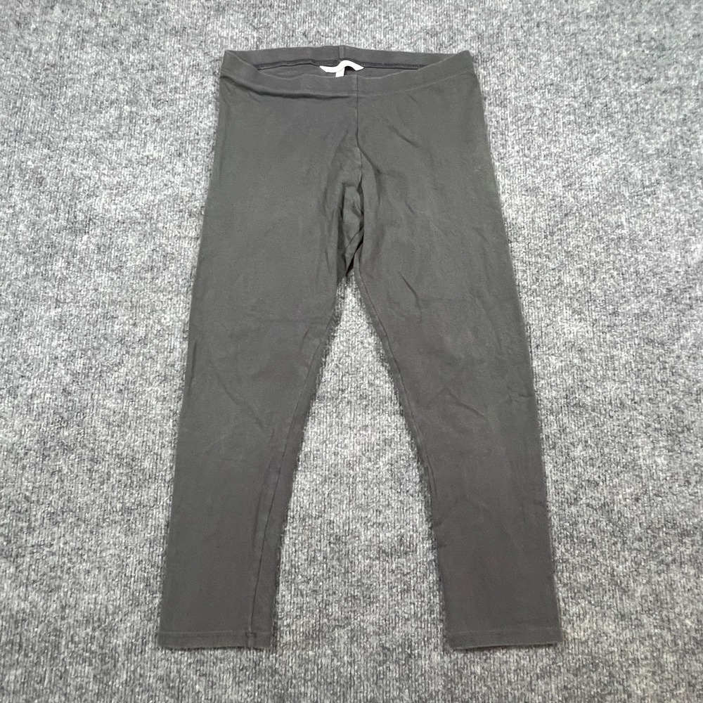 Victoria's Secret Crop Leggings Womens Small Dark Gray Cotton Stretch Athleisure